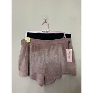 Juicy Couture Womens size L  Bling Logo Soft Velour BOOTY Shorts 2 pack NWT